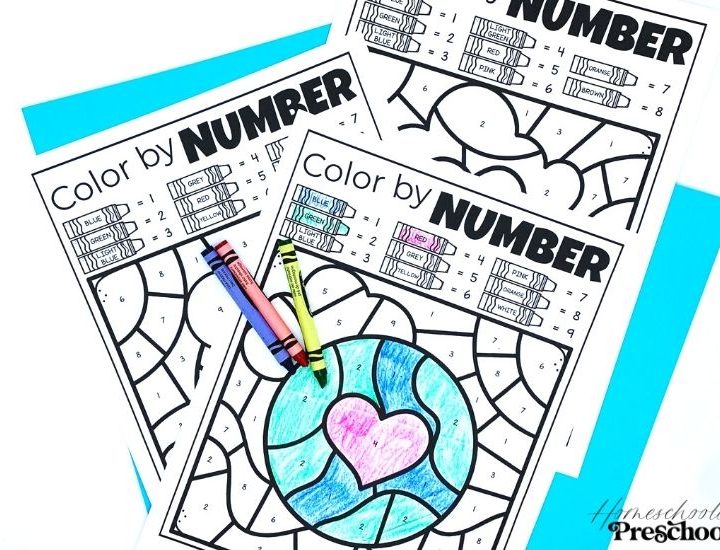 EARTH DAY COLOR BY NUMBER