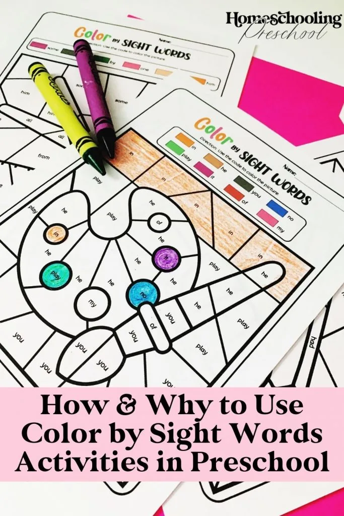 How and Why to Use Color by Sight Words Activities in Preschool
