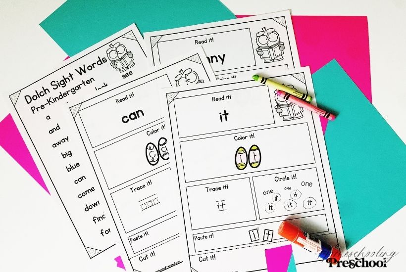 How to Use PreK Sight Word Activities with Preschoolers