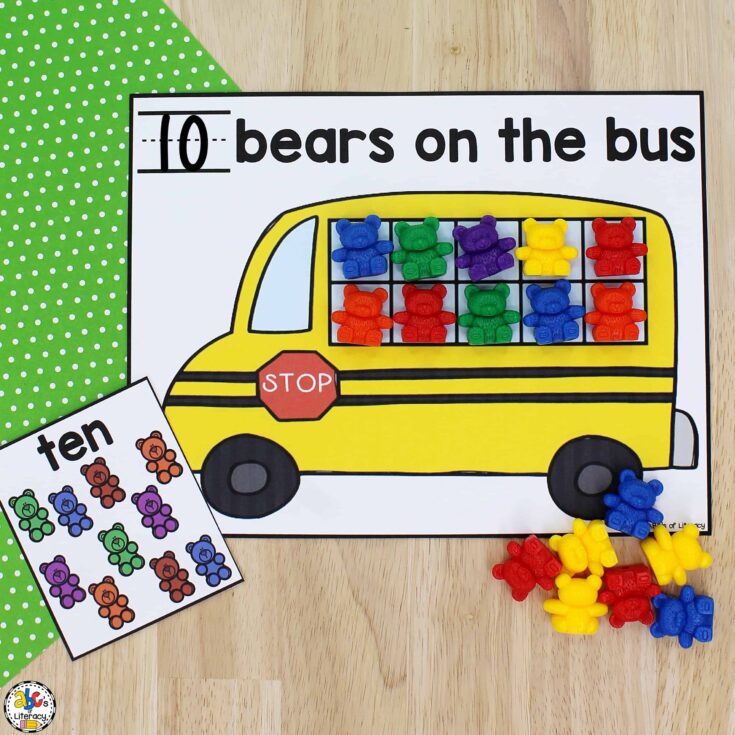 Image for School Bus Number Words Activity