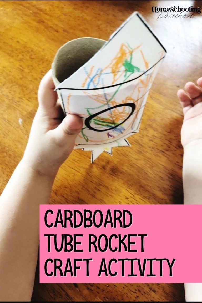 Cardboard Tube Rocket Craft Activity Homeschooling Preschool