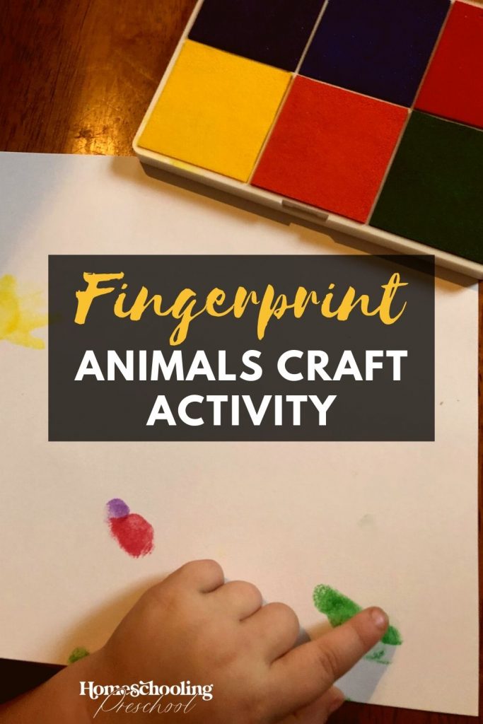 Fingerprint Animals Craft Activity