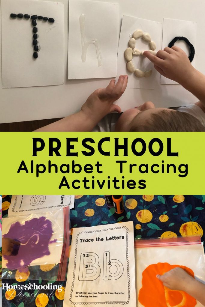 Preschool Alphabet Tracing Activities