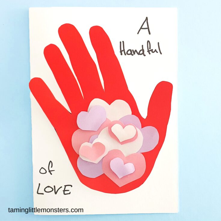 Image for Handful of Love Card – A 3D Valentines Craft for Kids