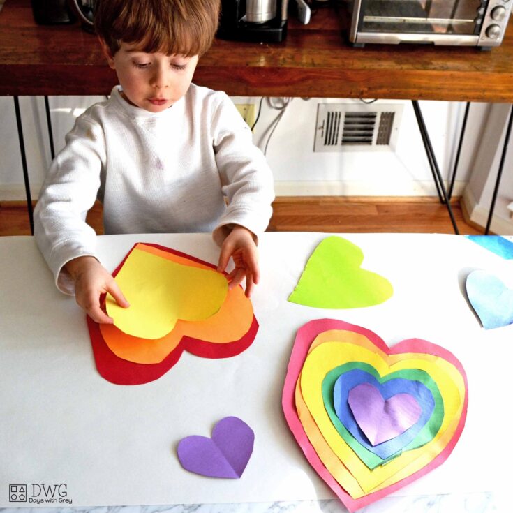 Image for Rainbow Valentine's Heart Craft