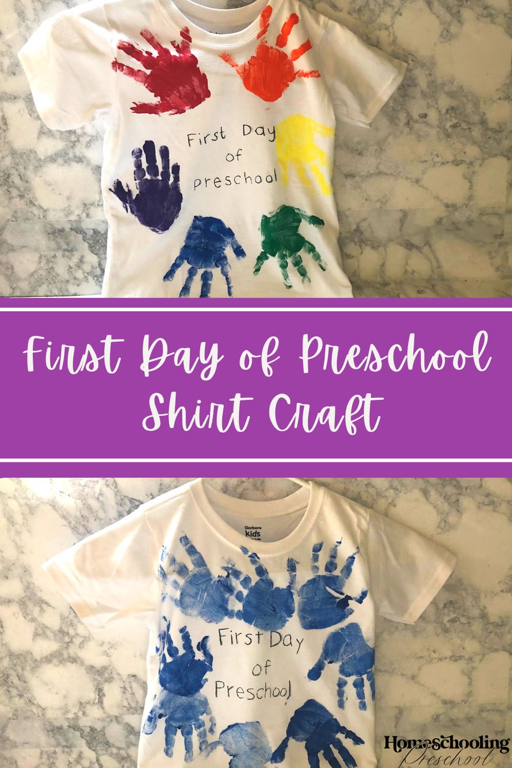 First Day of Preschool Shirt Craft