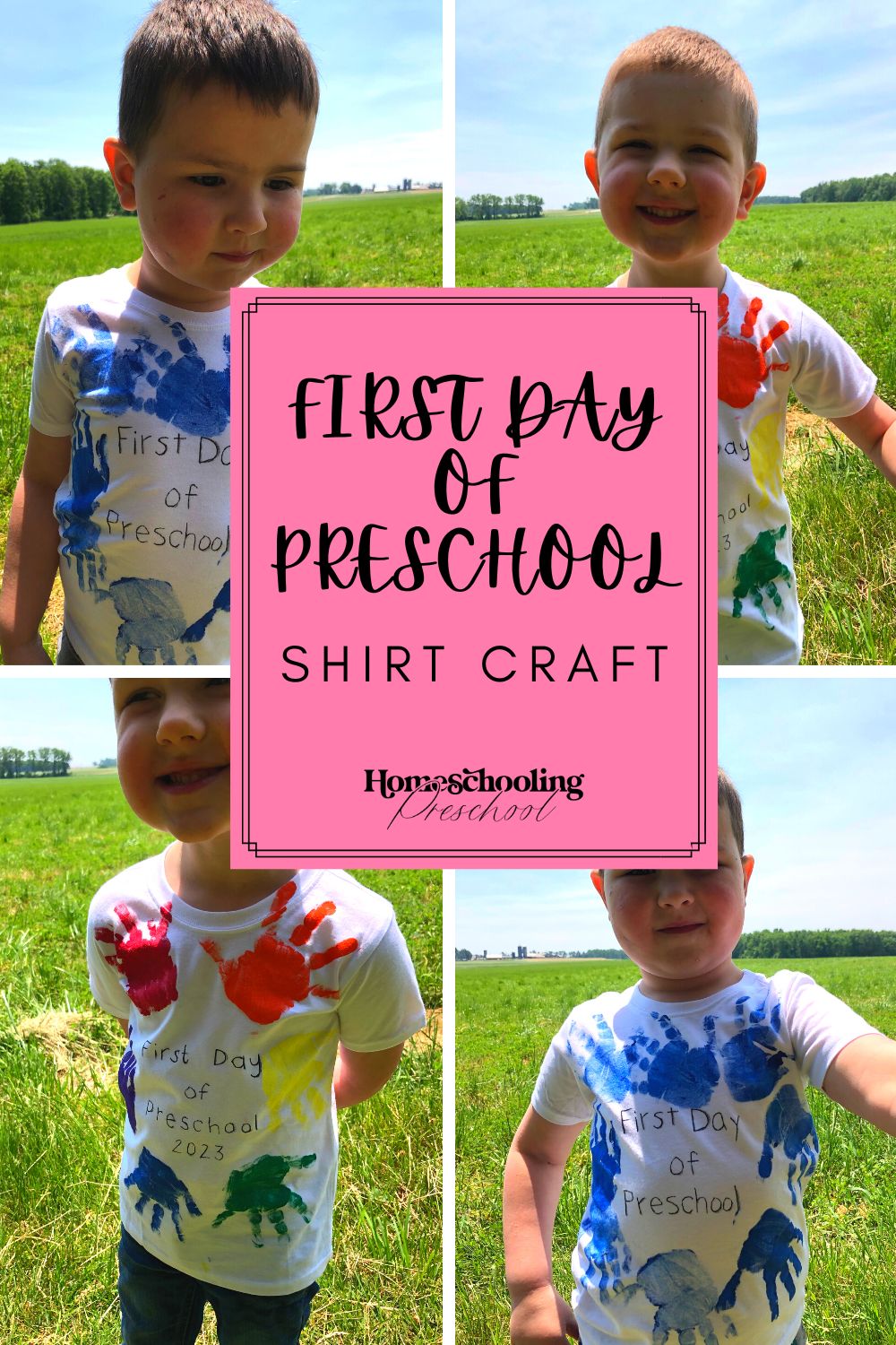 First Day of Preschool Shirt Craft