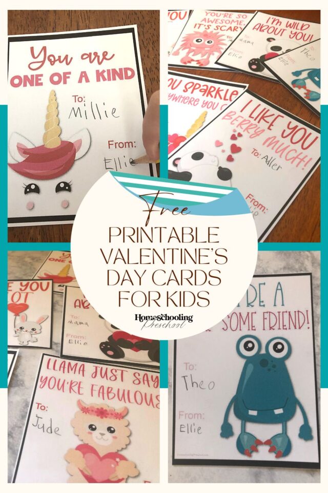 Free Printable Valentine's Day Cards for Kids - Homeschooling Preschool