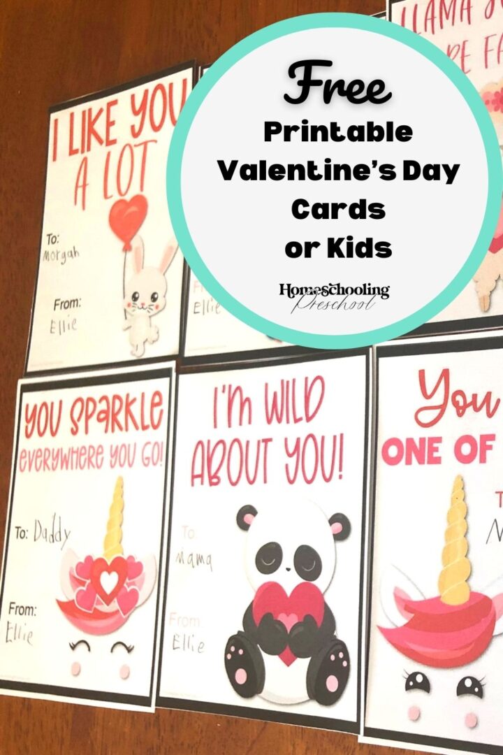 Free Printable Valentine's Day Cards for Kids - Homeschooling Preschool