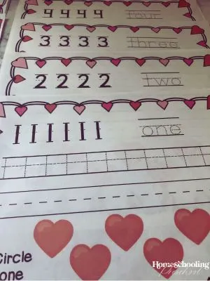 Free Valentine's Day Number Tracing Math Activity