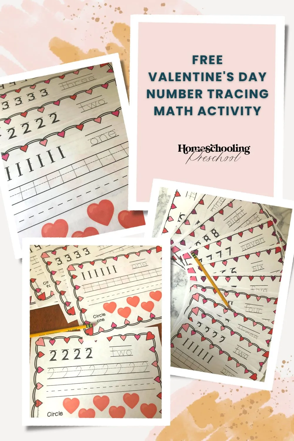 Free Valentine's Day Number Tracing Math Activity