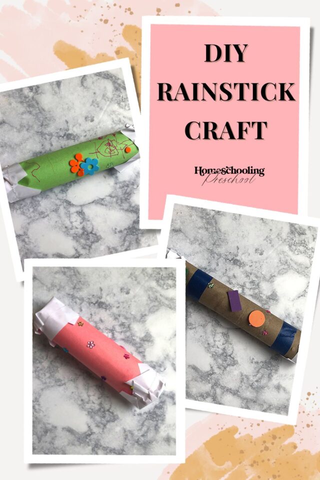 DIY Rainstick Craft Homeschooling Preschool