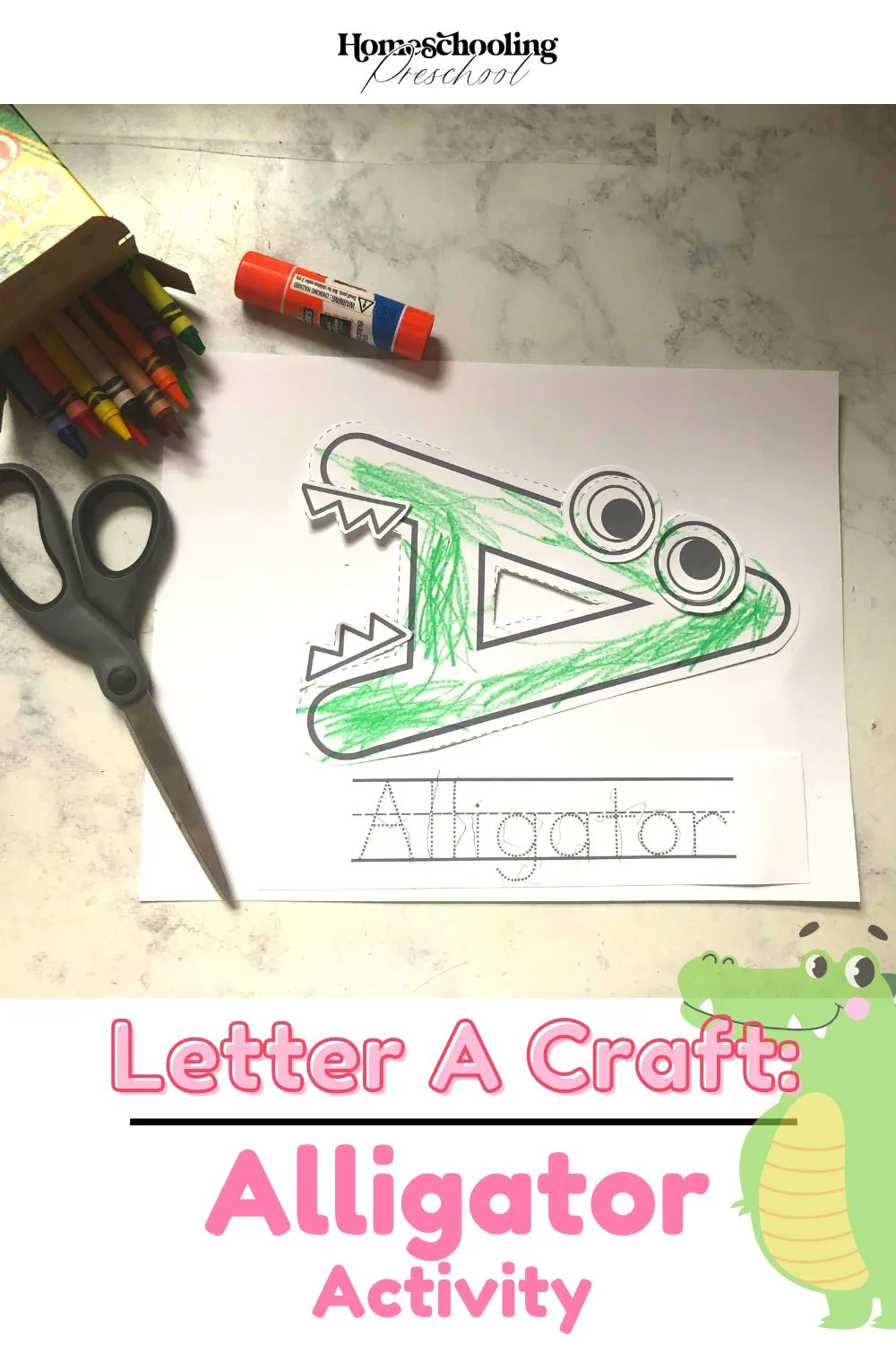 Letter A Craft: Alligator Activity