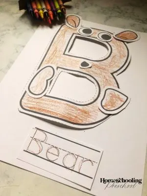Letter B Craft Bear Activity