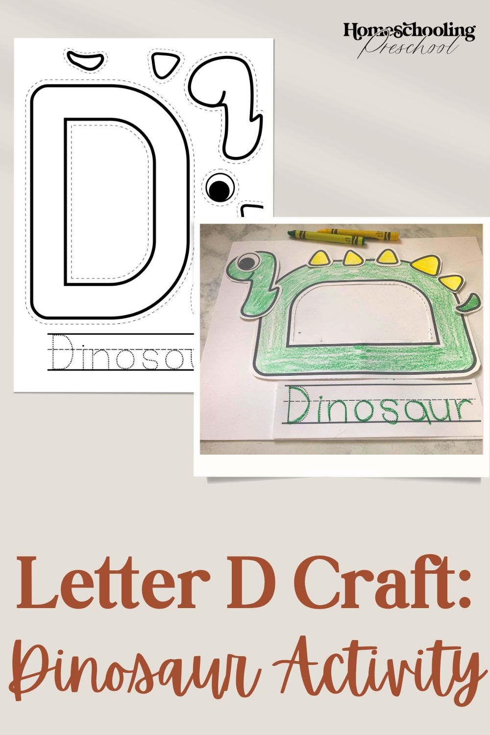 Letter D Craft Dinosaur Activity