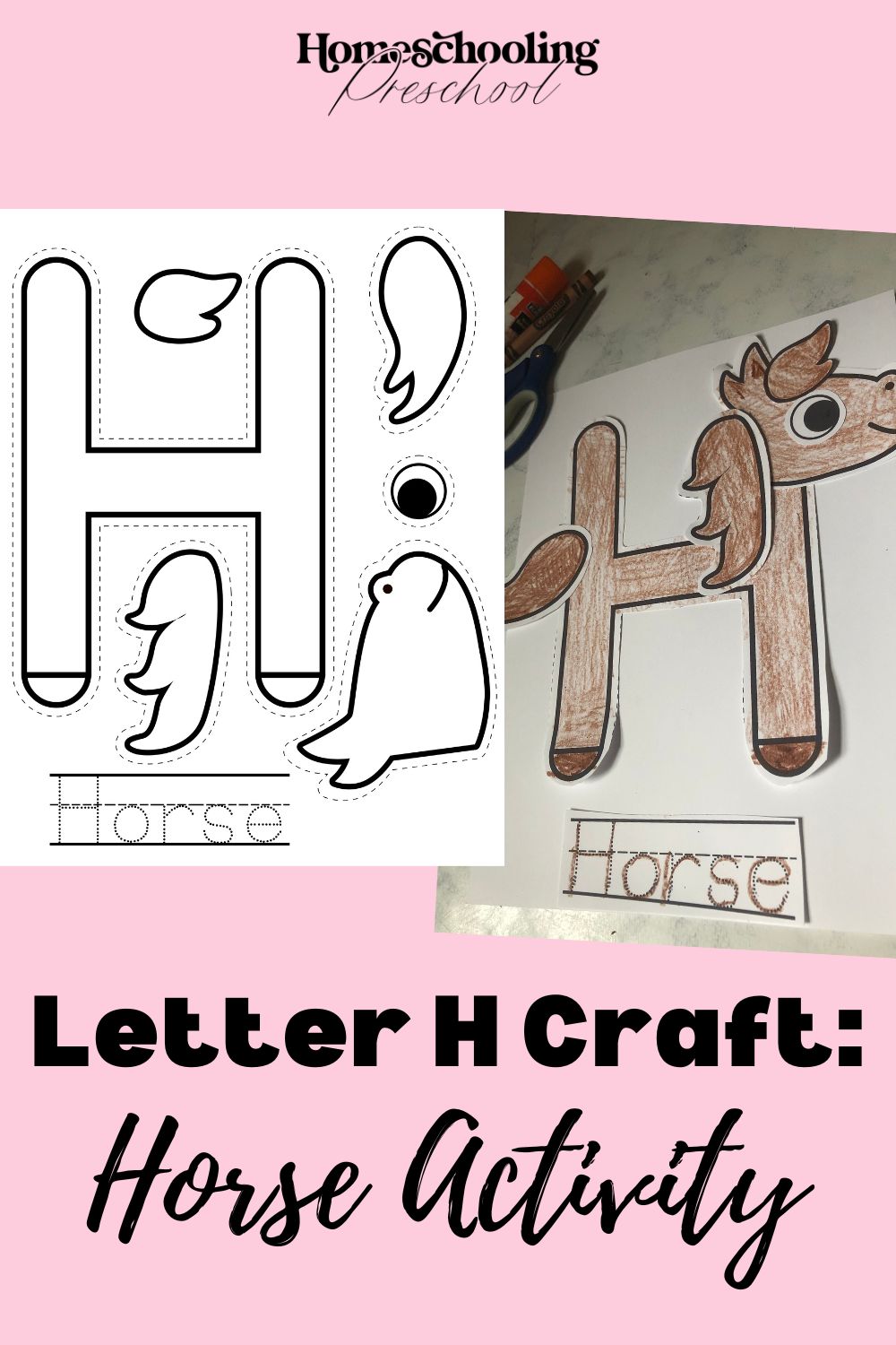 Letter H Craft Horse Activity