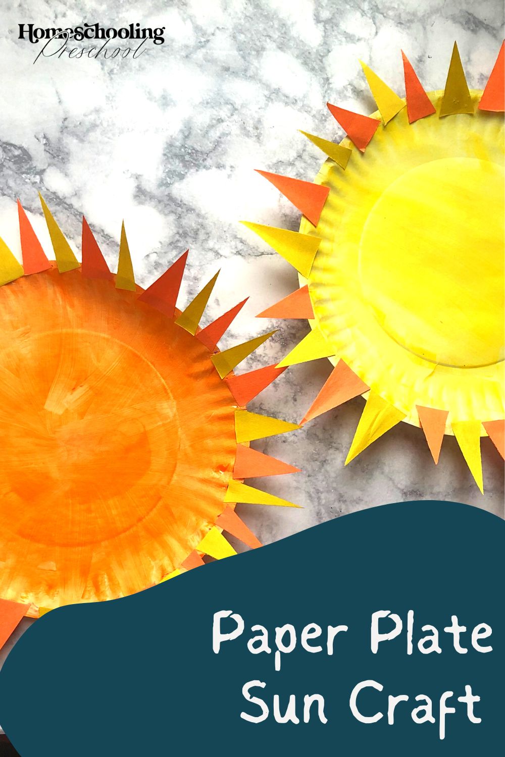 Paper Plate Sun Craft - Homeschooling Preschool