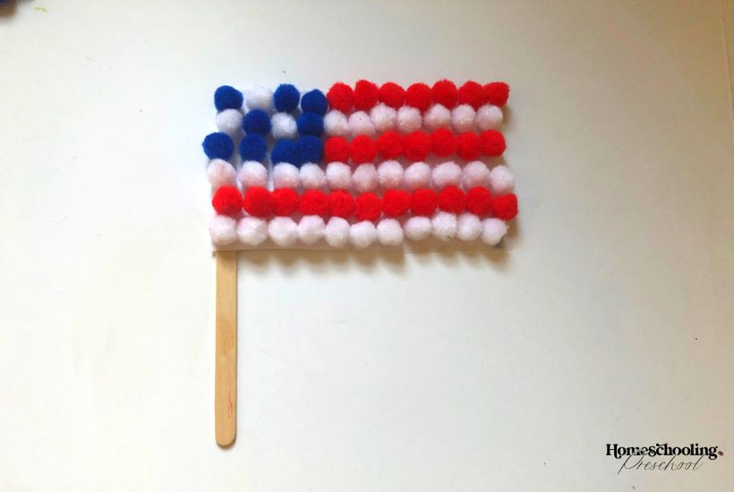 Pom Pom Flag Craft