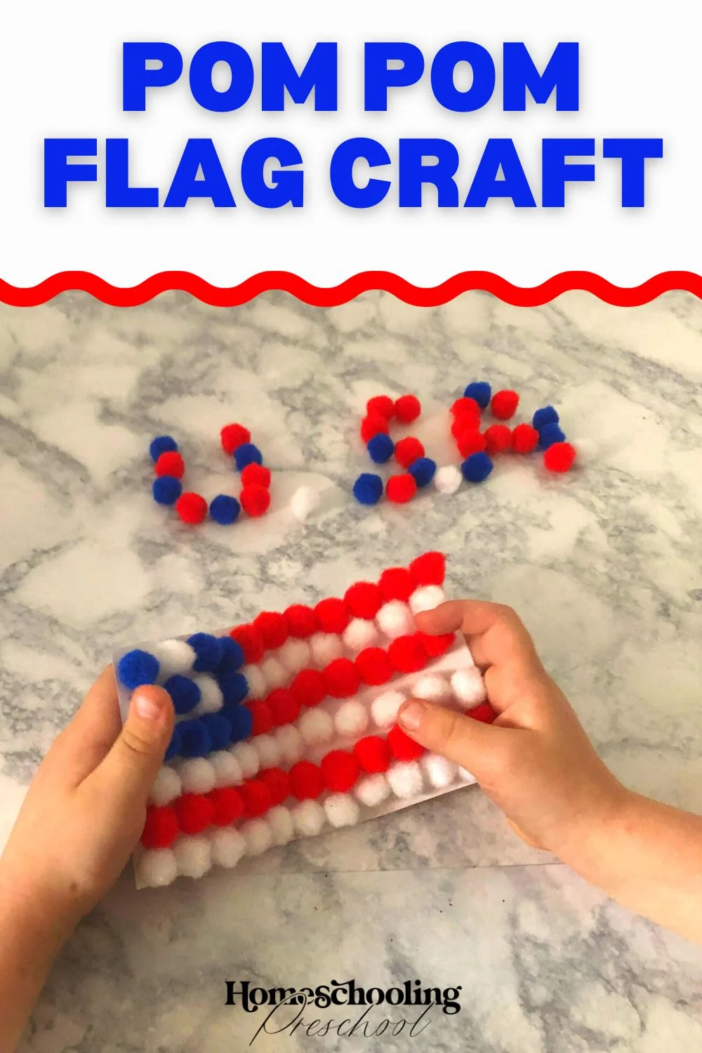 Pom Pom Flag Craft