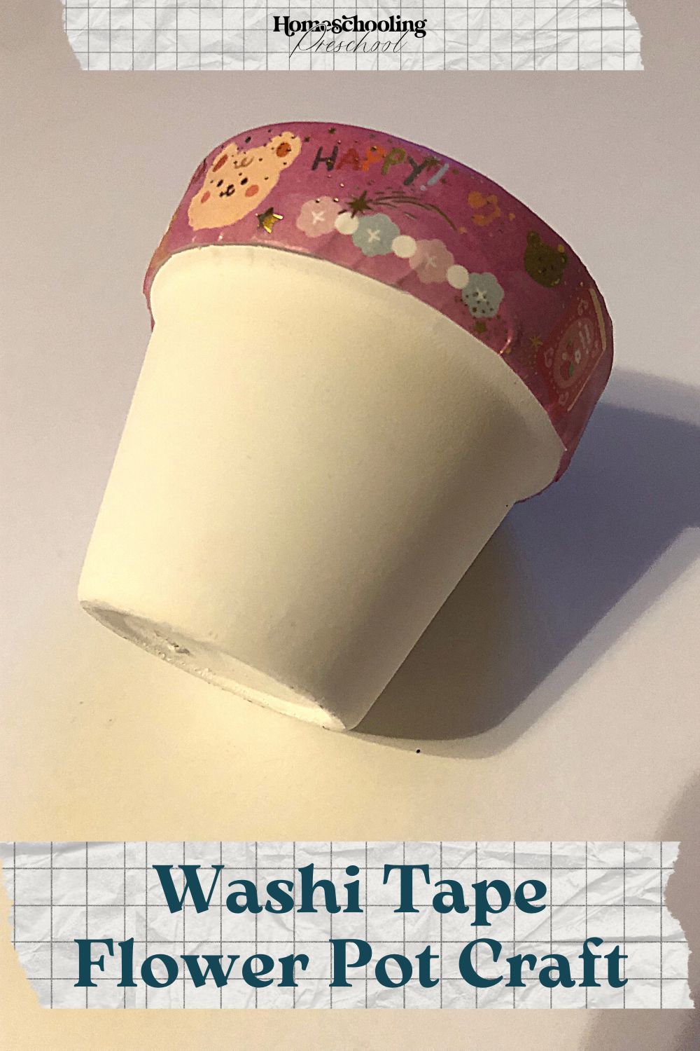 Washi Tape Flower Pot Craft