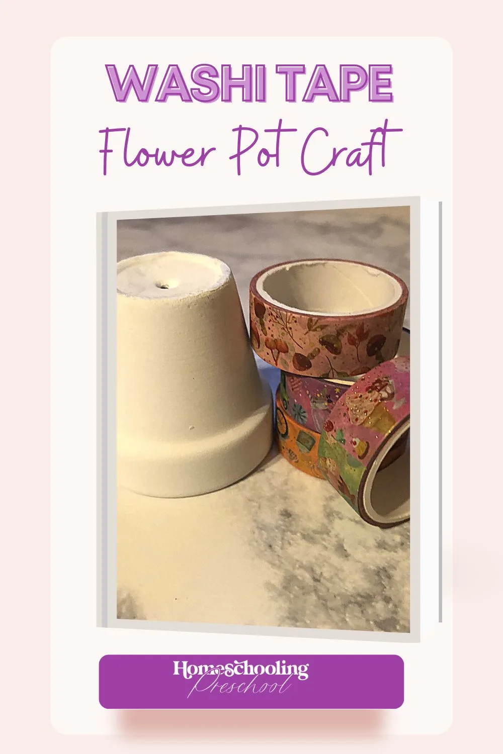 Washi Tape Flower Pot Craft