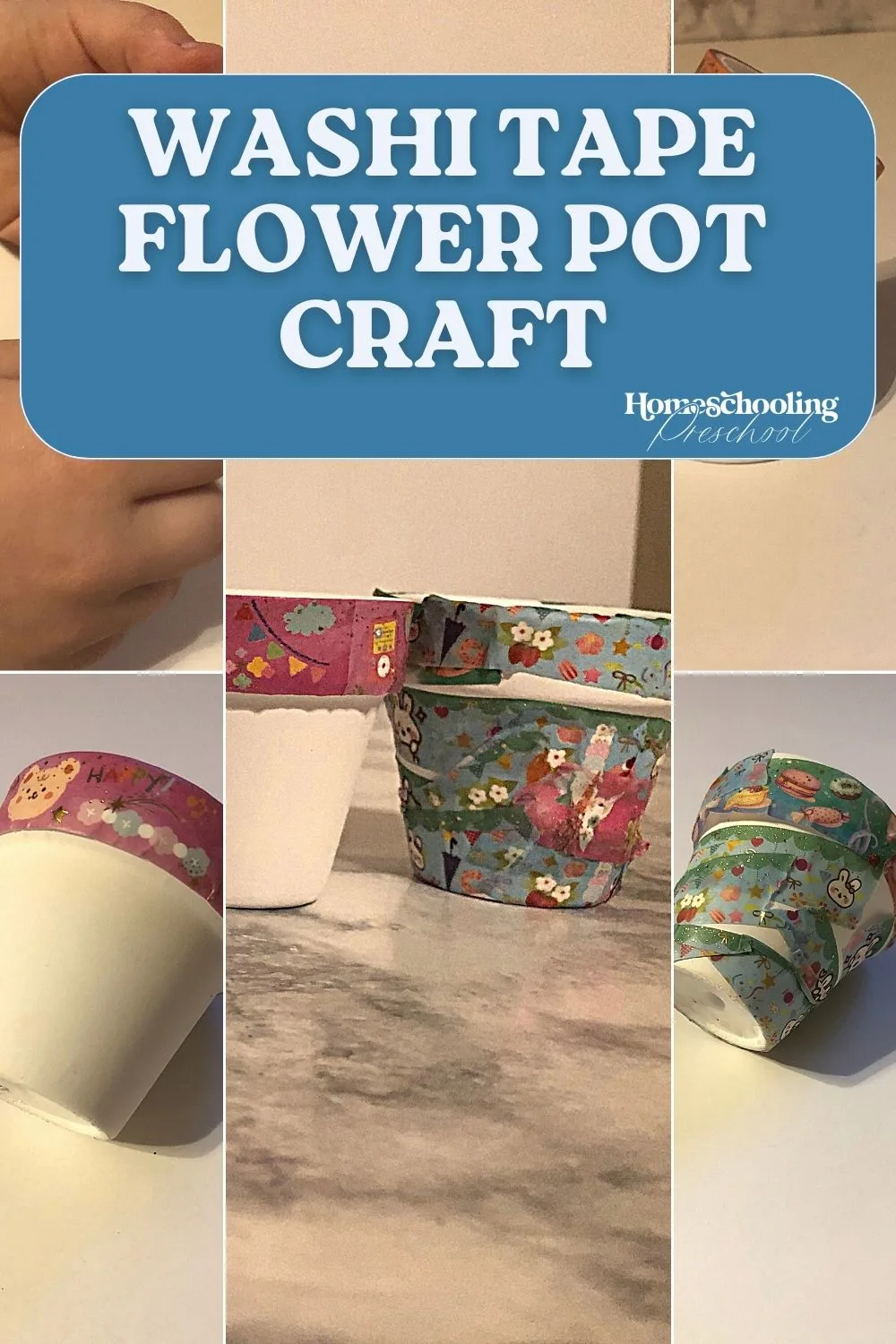 Washi Tape Flower Pot Craft