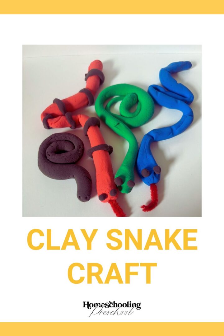 Clay Snake Craft - Homeschooling Preschool