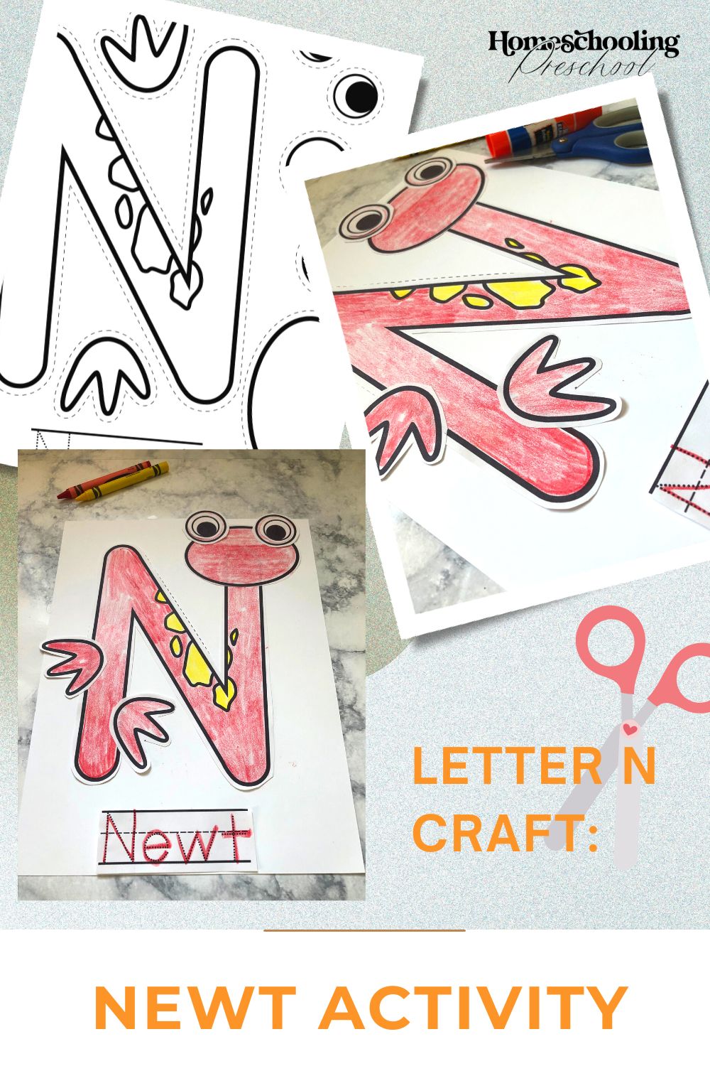 Letter N Craft: Newt Activity - Homeschooling Preschool