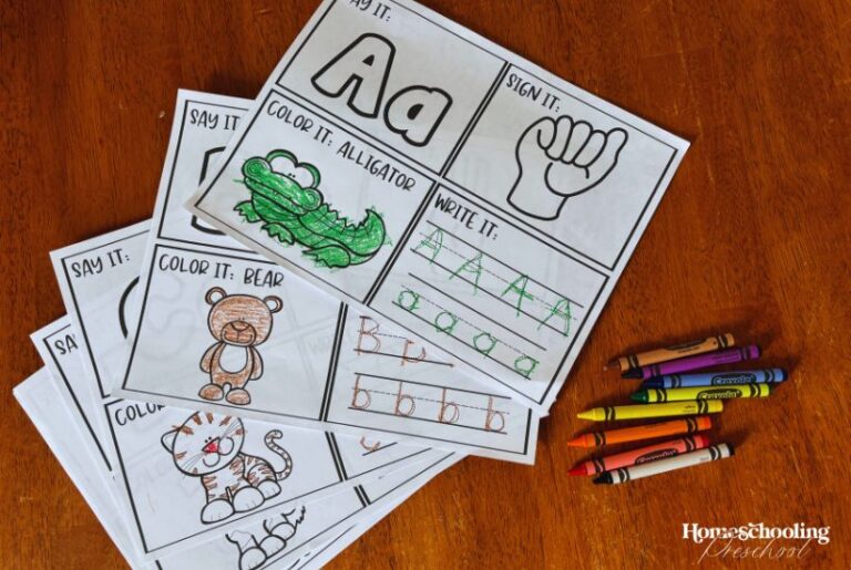 Sign Language Alphabet Practice - Homeschooling Preschool