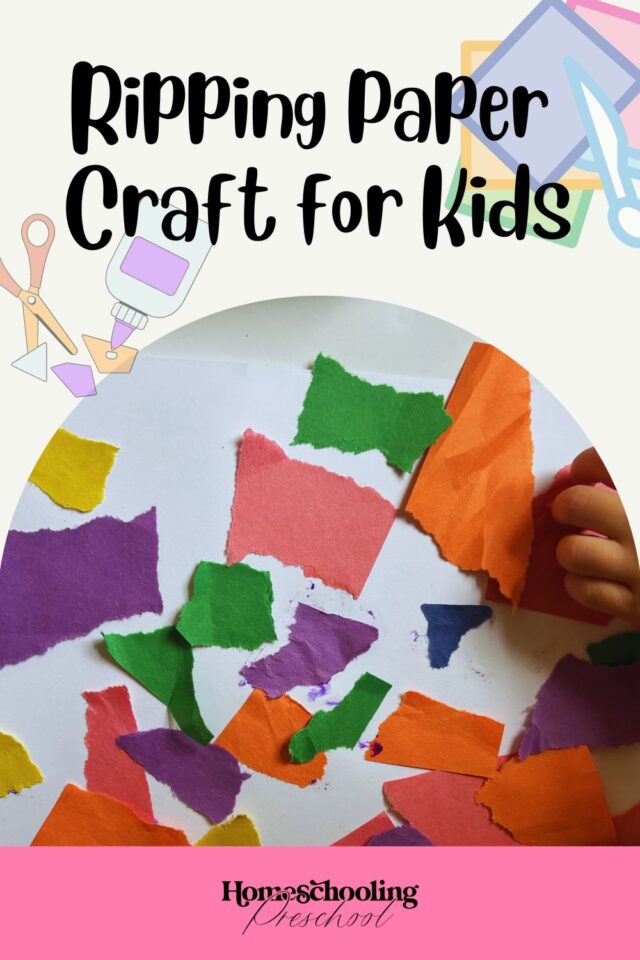 Ice Paper Ripping Craft Ripping Paper Craft for Kids - Homeschooling Preschool