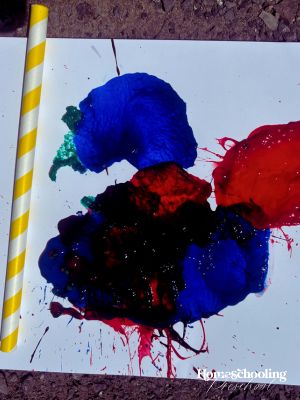Blow Painting Art for Kids