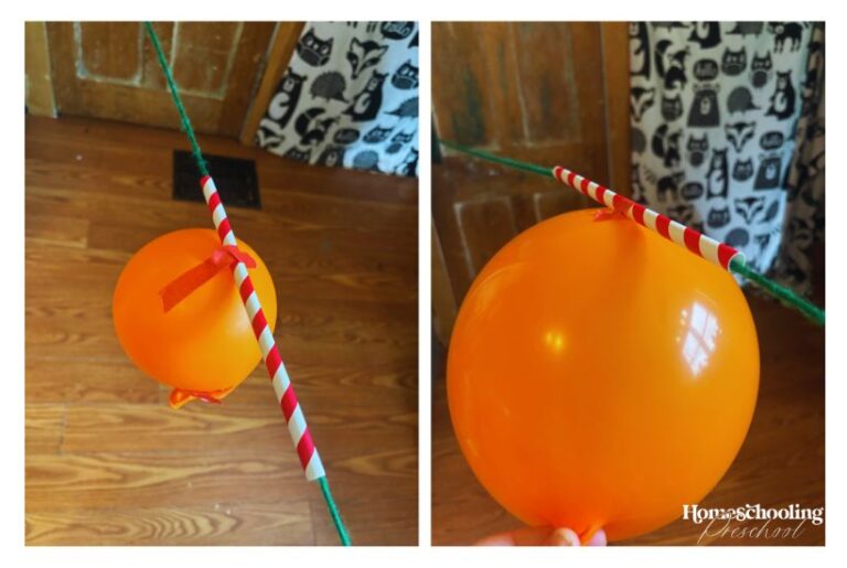 Balloon Rockets How Balloon Rockets Experiment - Homeschooling Preschool